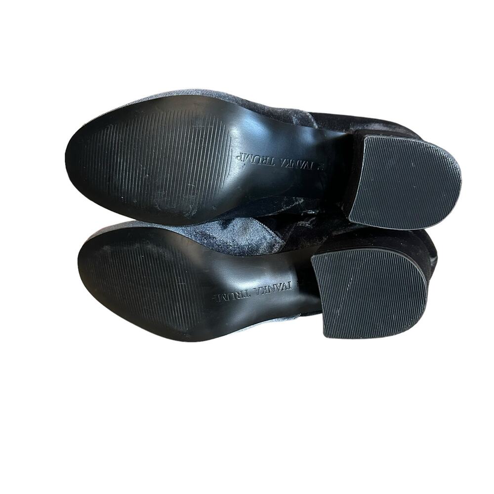 Ivanka Trump Presli‎  velvet booties grey size 7. - Picture 9 of 11